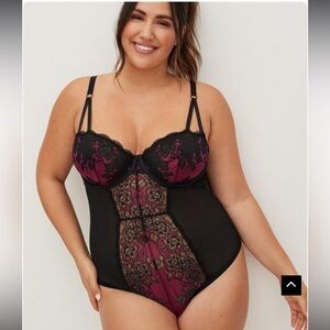 Torrid Two Tone Lace Bodysuit